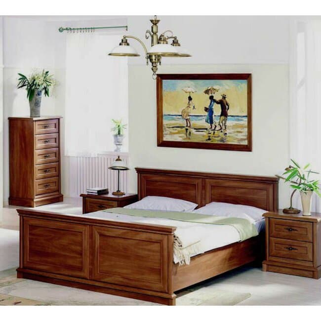 Pat Sonata, structura solida, cadru MDF, PAL laminat, 160x200 cm, Castan