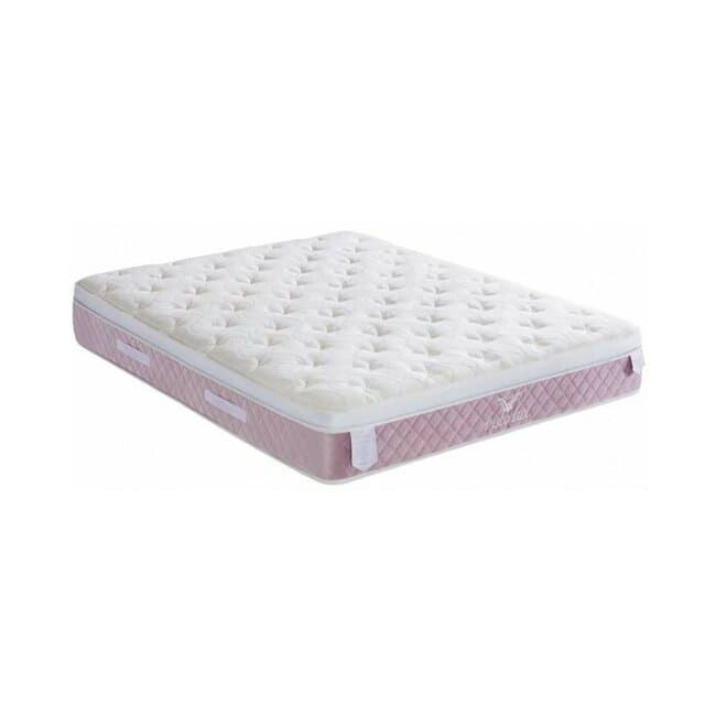 Saltea Visco 180x200 cm roz, memory foam, arcuri individuale, strat 3D ventilat