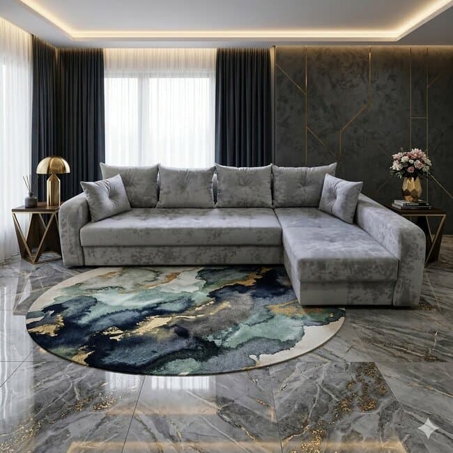 coltar lima tip 2 extensibil culoare personalizabila 316x165 cm cu lada de depozitare structura din brad si saltea cu memorie