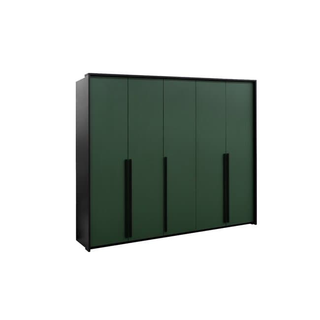 dulap genua design modern si functional pal melaminat premium usi glisante cu feronerie hafele 255x217x65 cm verde