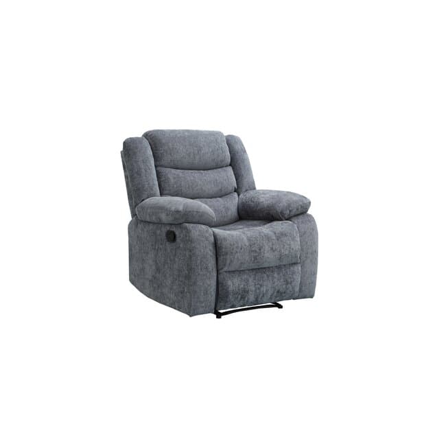 fotoliu recliner relax mecanism rabatabil suport picioare tapiterie catifea 90x88x105 cm gri