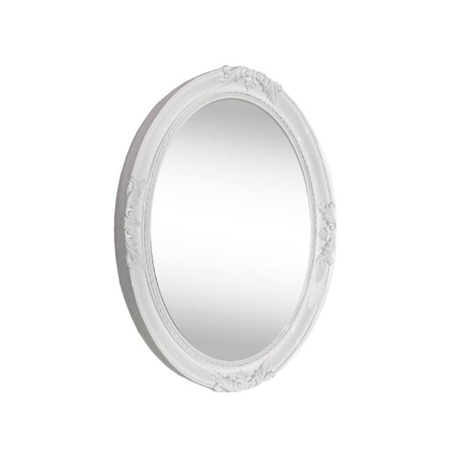 oglinda laura cu rama eleganta 73x94 cm alb argintiu auriu