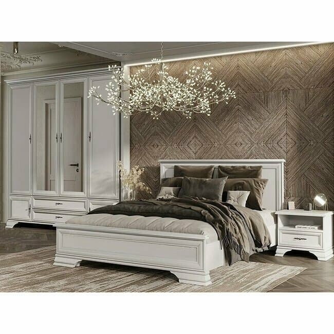 pat idento design clasic mdf si pal 160x200 cm alb alpin