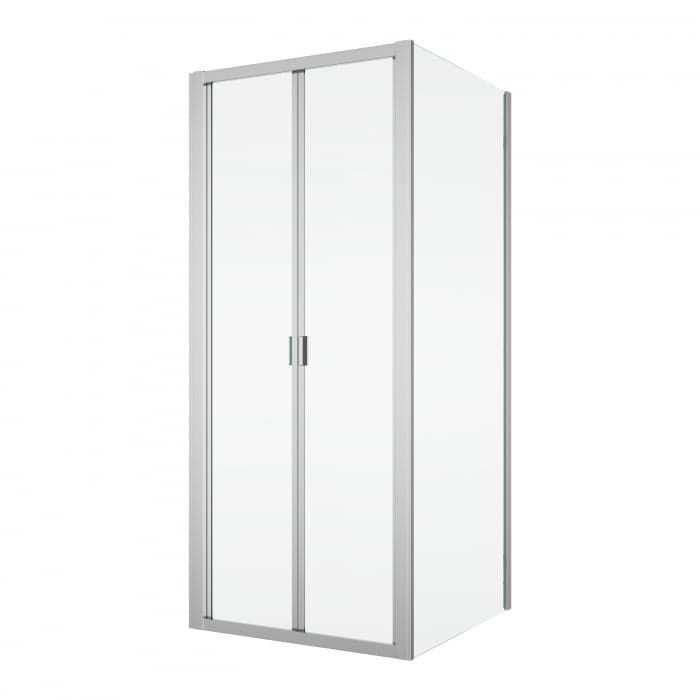 Cabina de dus 100x100 cm, cu usa pliabila culisanta, crom, Ronal Divera