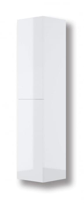 Dulap de baie suspendat, coloana, cu doua usi, 160 cm, alb, MDF,  Deante Prizma