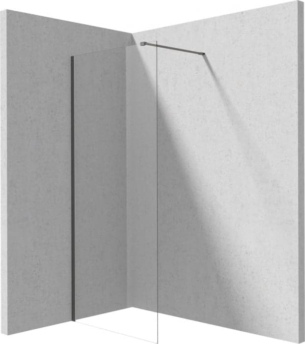 Paravan dus fix 70x195cm, sticla securizata 6 mm, titan, tehnologie Active-Cover, Deante Prizma
