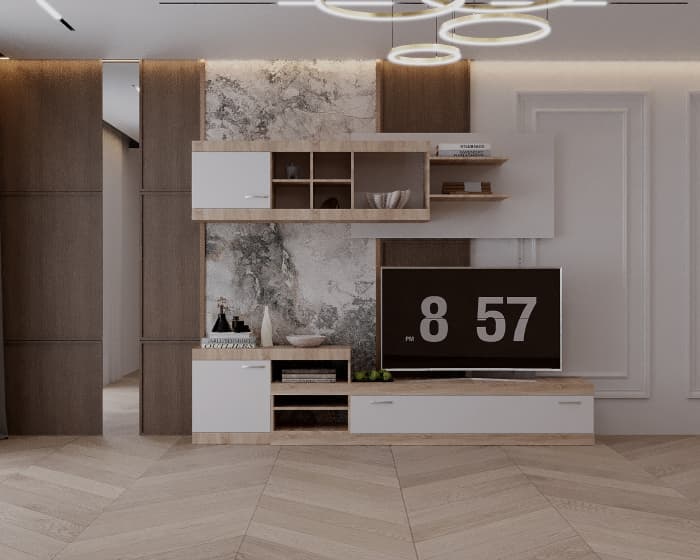 Set Living Domino Sonoma Alb