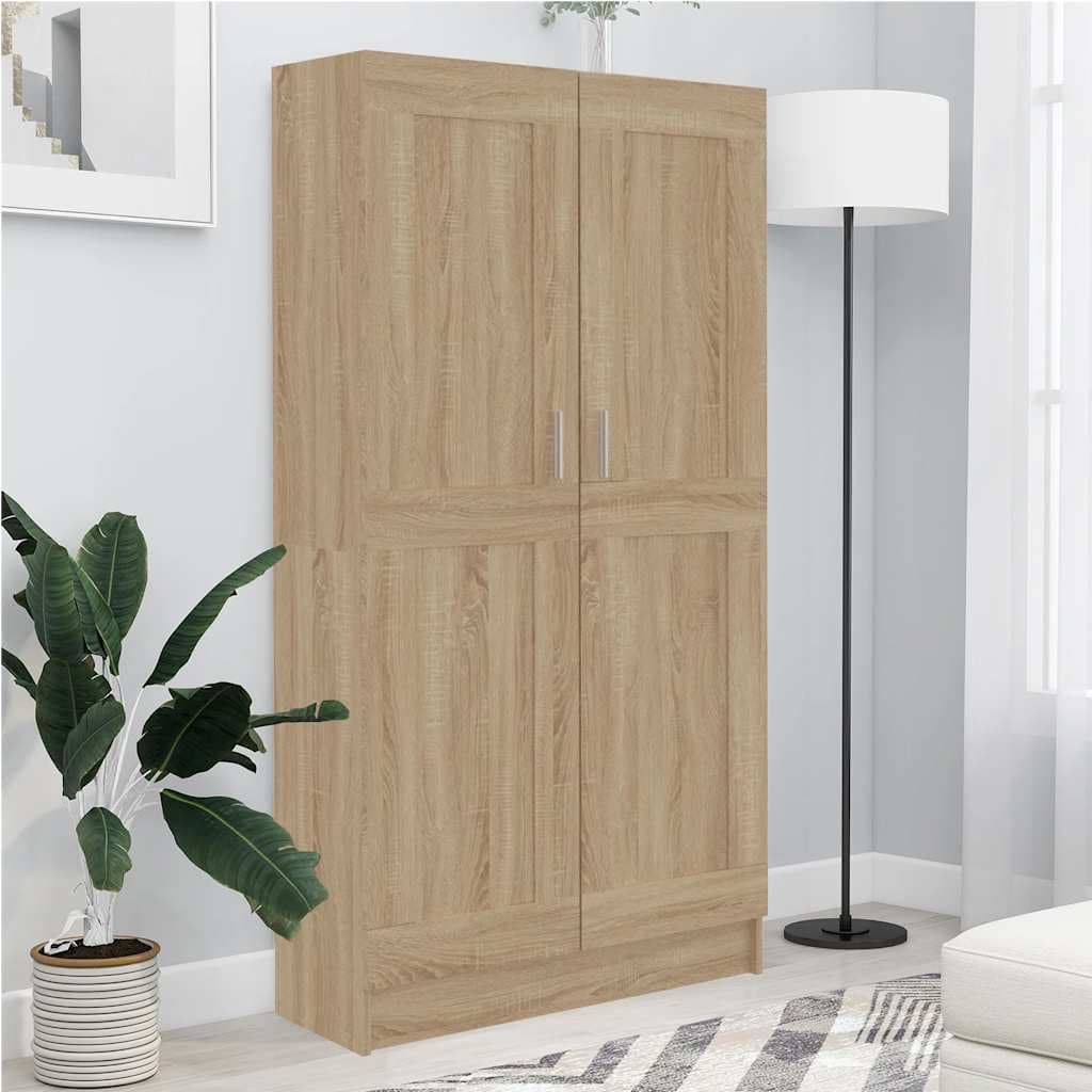 vidaXL Biblioteca, stejar Sonoma, 82,5x30,5x150 cm, lemn prelucrat