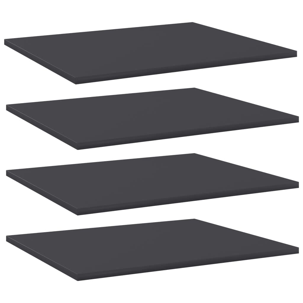vidaXL Placi biblioteca, gri, 4 buc, 60 x 50 x 1,5 cm, PAL