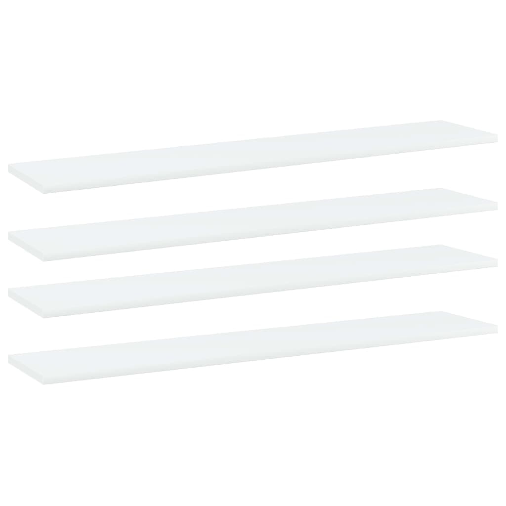 vidaXL Placi biblioteca, 4 buc., alb, 100 x 20 x 1,5 cm, PAL