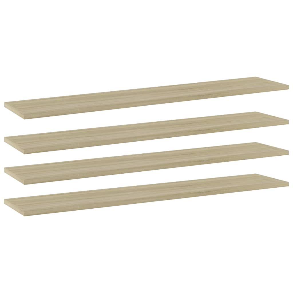 vidaXL Placi biblioteca, 4 buc, stejar sonoma,100 x 20 x 1,5 cm, PAL