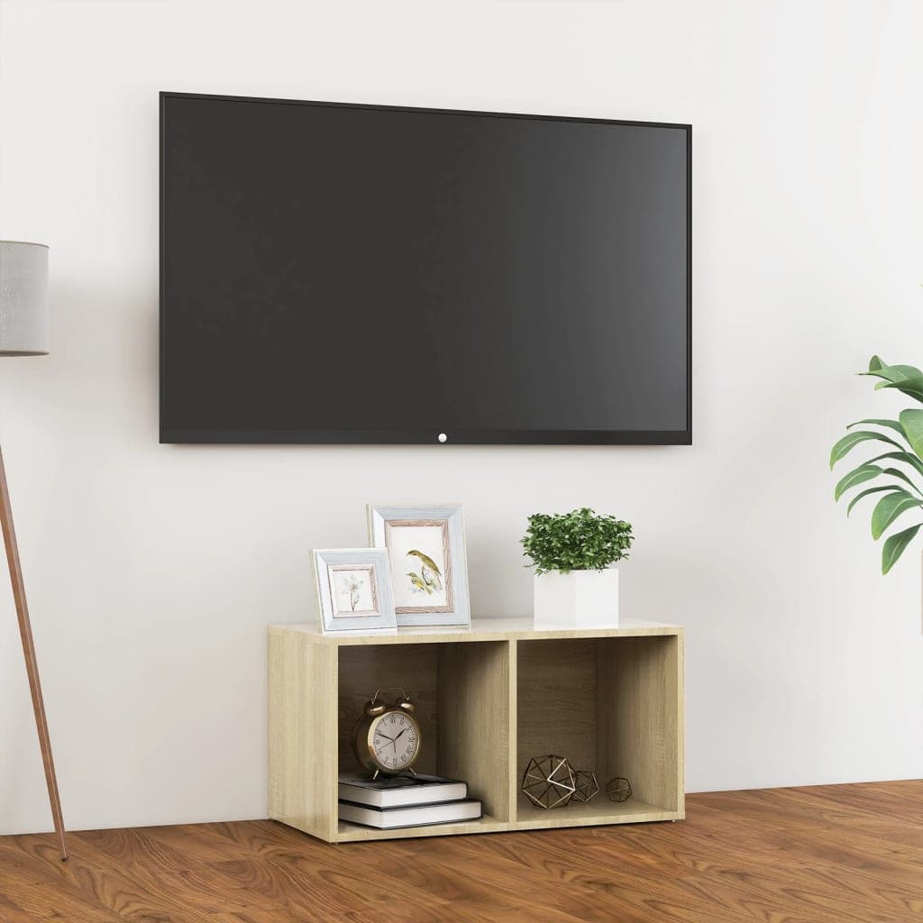 vidaXL Comoda TV, stejar Sonoma, 72x35x36,5 cm, PAL