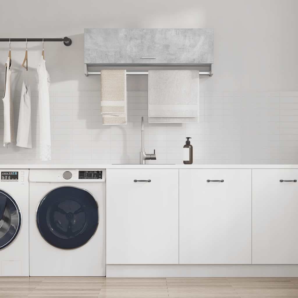 vidaXL Sifonier, gri beton, 100x32,5x35 cm, PAL