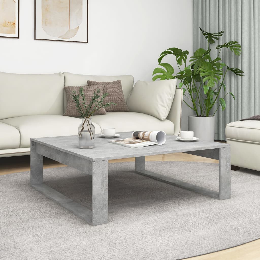 vidaXL Masuta de cafea, gri beton, 100x100x35 cm, lemn prelucrat
