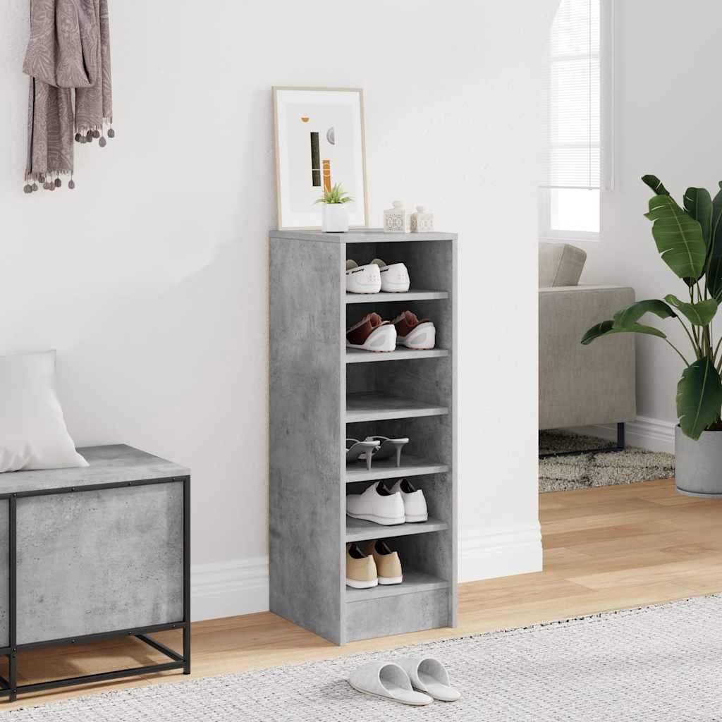 vidaXL Pantofar, gri beton, 31,5x35x90 cm, PAL