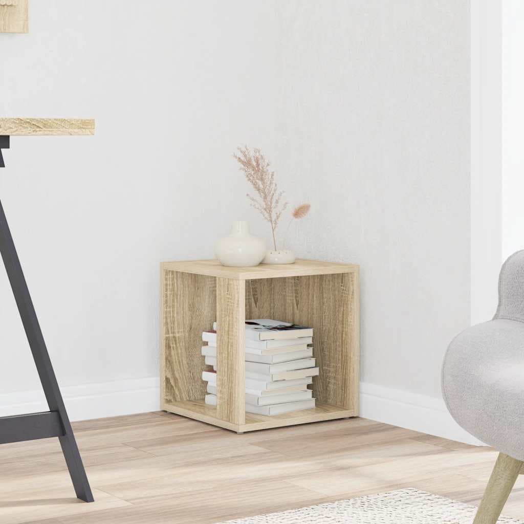 vidaXL Masa laterala, stejar sonoma, 33x33x34,5 cm, lemn prelucrat