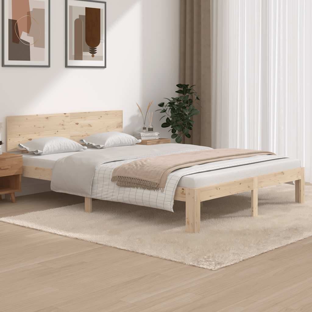 vidaXL Cadru de pat, 140x200 cm, lemn masiv de pin