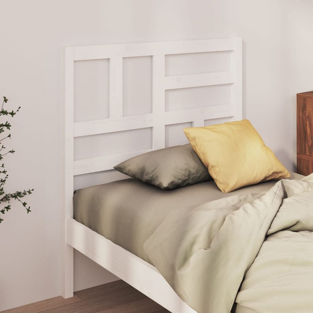 vidaXL Tablie de pat, alb, 81x4x104 cm, lemn masiv de pin