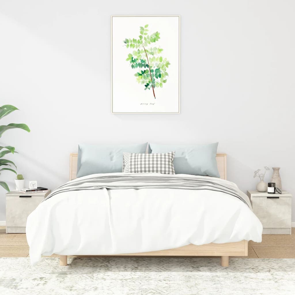 vidaxl noptiere 2 buc gri beton 40x39x40 cm