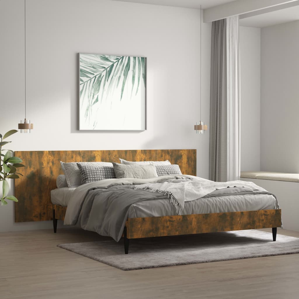 vidaXL Tablie pat de perete, stejar afumat 240x1,5x80 cm lemn compozit