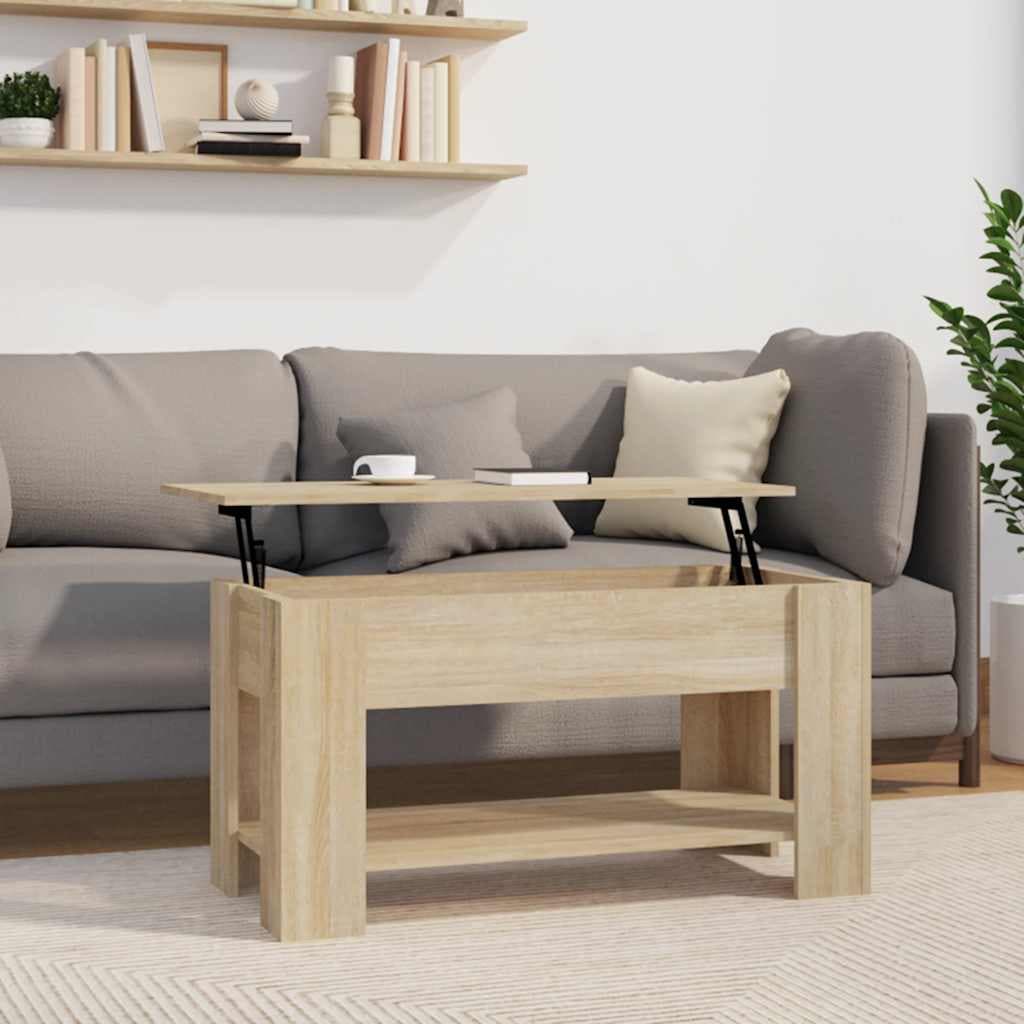 vidaXL Masuta de cafea, stejar sonoma, 101x49x52 cm, lemn prelucrat