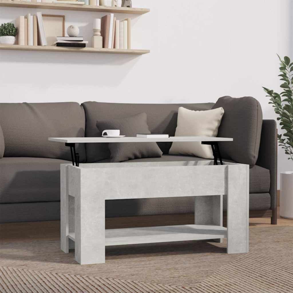 vidaXL Masuta de cafea, gri beton, 101x49x52 cm, lemn prelucrat