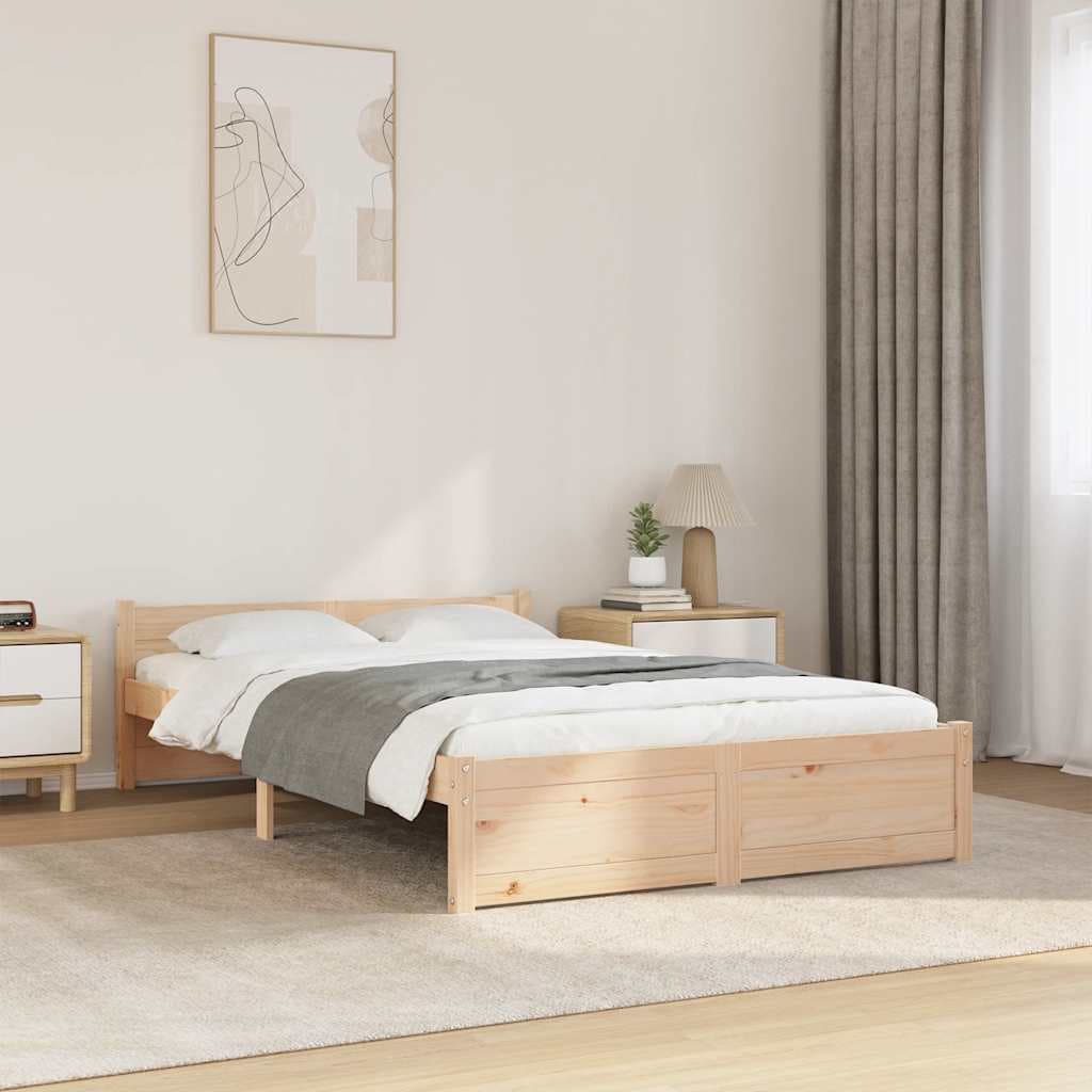 vidaXL Cadru de pat fara saltea, 120x200 cm, lemn masiv