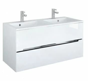 Set PROMO mobilier cu lavoar Oristo Silver 120x45x55 cm alb lucios