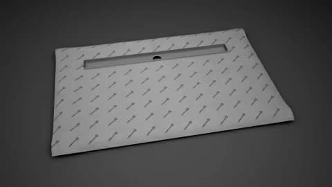 Sistem de dus fara cadita, cu rigola Radaway RadaDrain pe marginea lunga 110 x 80 cm