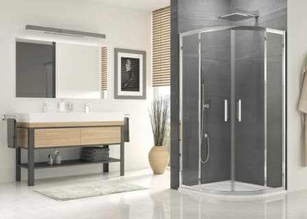 Cabina dus semirotunda SanSwiss Ocelia OCER 90x90xH190 cm