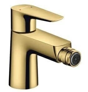 Baterie bideu Hansgrohe Talis E auriu, cu ventil pop-up