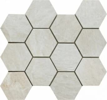 Mozaic Ceramic Hexagonal Sintesi, Mystone White 34x30 cm