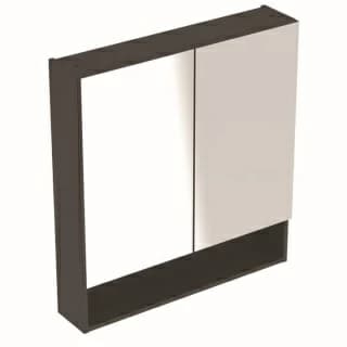 Dulap cu oglinda Geberit Selnova Square cu doua usi 78,8x17,5xH85 cm antracit