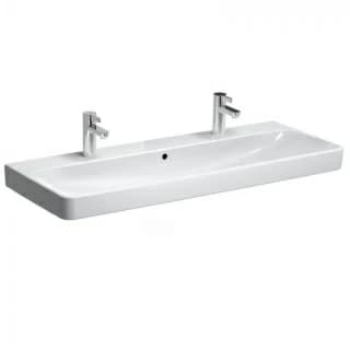 Lavoar Geberit Smyle Square suspendat 90x48xH16,5 cm cu doua orificii pentru baterii