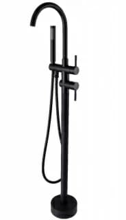 Baterie cada si dus Besco Illusion freestanding negru mat