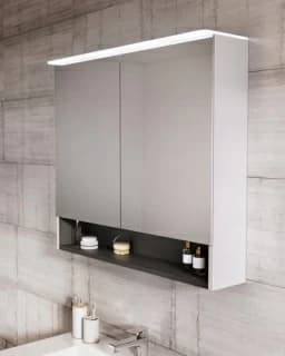 Dulap cu oglinda Oristo Beryl 60,2x71xH15, 2 usi alb mat