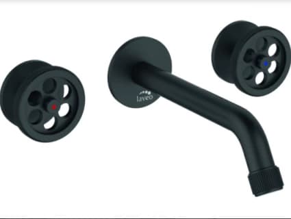 Baterie lavoar Casa Blanca Laveo Muro cu montaj incastrat negru-mat