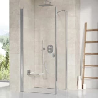 Cabina dus Ravak Chrome CRV1+CPS, 80x80xH195 cm, profil crom slefuit lucios