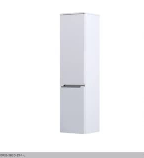 Dulap suspendat Oristo Silver 35x35xH144 cm, alb lucios, deschidere stanga