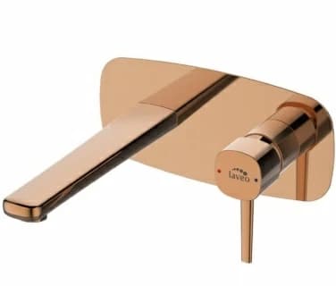 Baterie lavoar incastrata monocomanda Casa Blanca Laveo POLLA, auriu rose