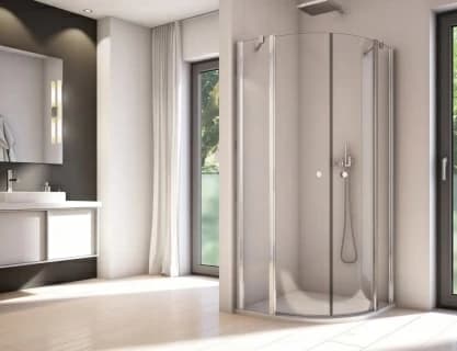 Cabina dus semirotunda Sanswiss Solino SOR 80x80xH200 cm, usi batante