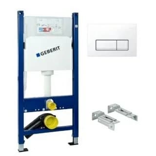 Set PROMO Rezervor cu cadru ingropat Geberit Delta UP100 cu sistem fixare si clapeta alba