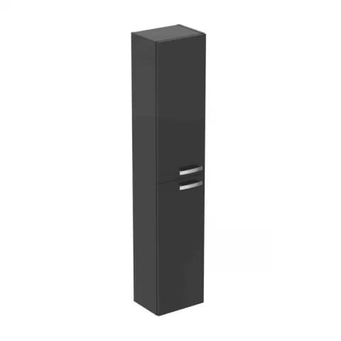 Dulap inalt suspendat Ideal Standard Tempo 30x150 cm gri lucios 2 usi