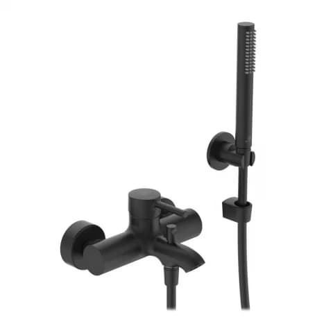 Set PROMO baterie cada si dus Ideal Standard Ceraline cu set de dus negru mat