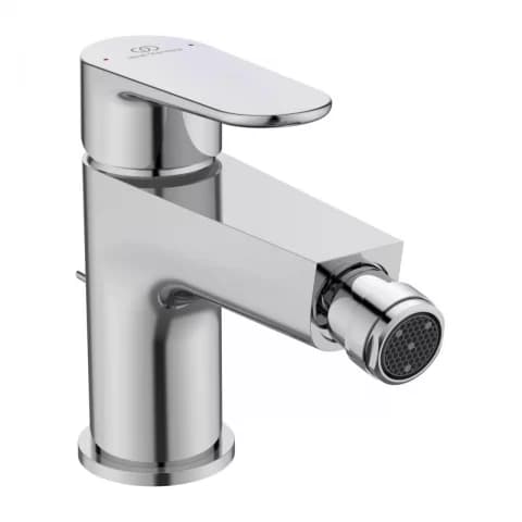 Baterie bideu Ideal Standard Cerafine O crom lucios cu ventil metalic
