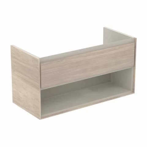 Baza lavoar suspendat Ideal Standard Connect Air 1 sertar 100x44 cm maro lemn