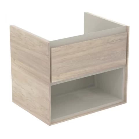 Baza lavoar suspendat Ideal Standard Connect Air 1 sertar 60x44 cm maro lemn