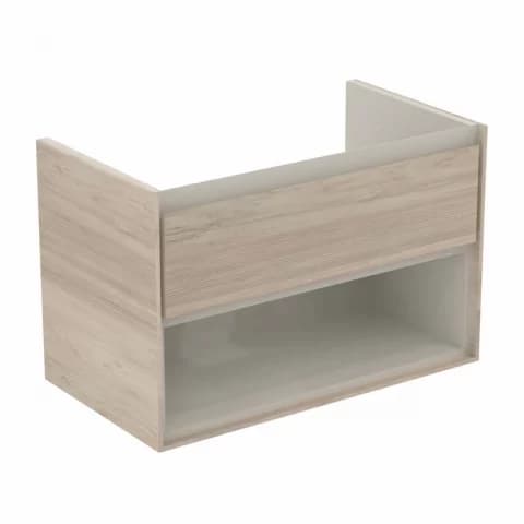Baza lavoar suspendat Ideal Standard Connect Air 1 sertar 80x44 cm maro lemn