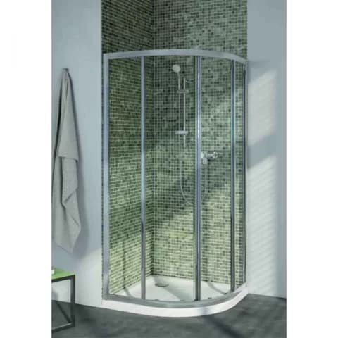 Cabina de dus semirotunda Ideal Standard Connect 90x90 cm profil alb
