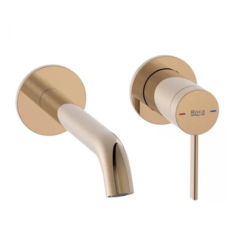 Baterie lavoar incastrata Roca Ona rose-gold lucios fara corp ingropat